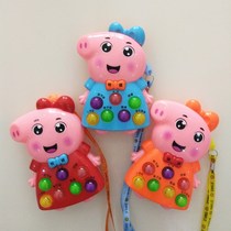 Pig Paige Puzzle Paige Early education music Seaweed Pig palm Pepe Pig toy Play Gopher palm