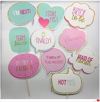 Flash gold powder card wedding wedding celebration supplies 10 sets of photo props funny photography museum love 520