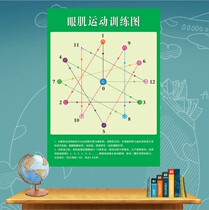Farsightedness Eye muscle movement Chart Farsightedness Eye muscle Eye Vision Care Vision recovery training Large wall chart Wall sticker