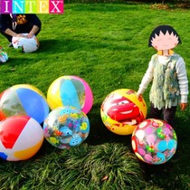 Childrens beach ball early education toy volleyball pool ocean ball watermelon ball transparent inflatable beach ball