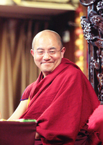 Tibetan Tantric guru Sodagikampu Thangka portrait Hanging painting Buddha figure posing on the stage Photo film Wisdom and sorrow