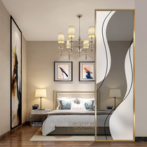 Light luxury simple glass screen porch small house partition wall Nordic modern living room decoration bedroom shelter home