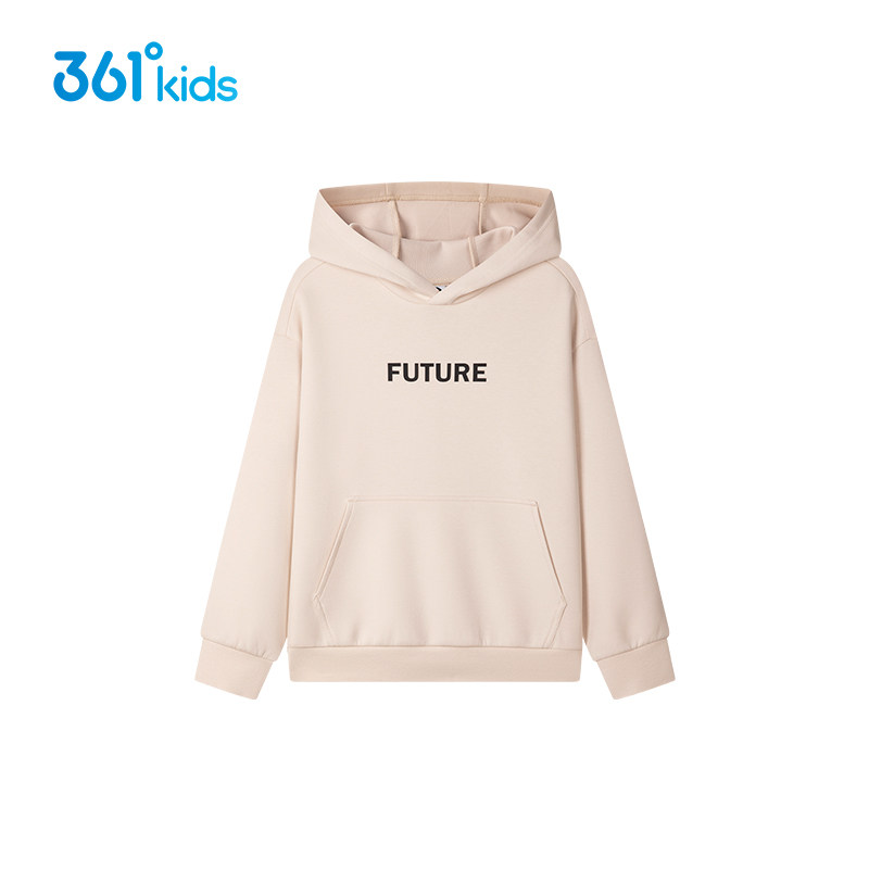 361度童装中性连帽卫衣2023年秋季新款中大童儿童卫衣休闲上衣