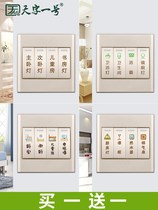 Switch Logo Sticker STICKNIGHT Decorative Wall Sticker Home Creative Overdraft Lamp Mark Socket Panel Indication Shine