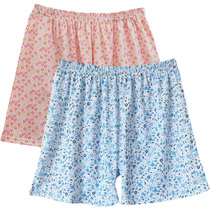 Lady Pure Cotton Shorts Sleeping Pants All Cotton Middle Aged Loose Big Code Mom Summer Home Flat Corner Shorts Outwear