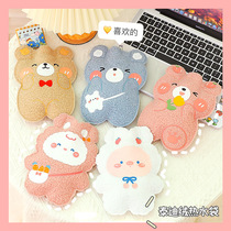 Plush hot water bag filled with water portable belly cute mini small warm water bag female student Hot compress hand warm treasure