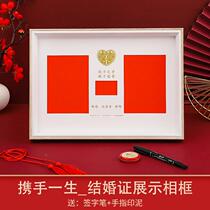 Marriage Certificate Photo Frame Wooden Photo Frame Table Valentines Day Gift Anniversary Photo Frame Marriage Certificate Collection Hi Word Frame