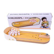 Mini Bowling Set Board Games Wooden Kids Puzzle Innovative Toy Wooden Parent-Child Shipping Balls