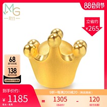 Zhou Shengsheng Charme Gold beads Crown Hard gold Necklace Pendant Female 83631C Hard gold Tanabata Gift