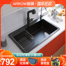 Wrigley Quartz Sink Single Tank Wash Kitchen Wash Pool Home Large Granite Basin Package