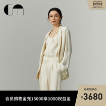 Tongyao same model] COMME MOI Lu Yan designer 21 autumn new green fruit collar double-breasted suit jacket