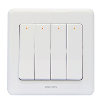 Philips switch socket panel Orebai wall power socket panel four-open dual control switch