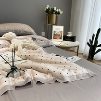 80 Lana fine natural silk summer cool quilted by four pieces of silk sliding machine washable air conditioning by ice-silk thin section Quilt Summer