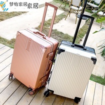 Net red ins Korean version of the suitcase male and female students retro suitcase Aluminum frame trolley box password boarding suitcase