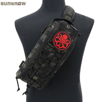  Sun snow multi-function tactical chest bag large capacity outdoor leisure sports cycling messenger bag CP original factory