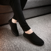 Male Shoes Spring Breathable Thin Sails Shoes Cloth Shoes Mens Board Shoes Sloth People A Foot Pedal Bean-Bean Shoes Old Beijing Cloth Shoes Lefu Shoes