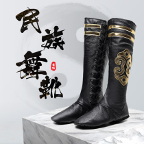 Mongolian dance shoes Womens boots ethnic folk professional mens Tibetan boots boots cover high boots performance shoes four seasons