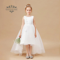 Female flower girl dress birthday party party party dress childrens catwalk piano performance dress small host puffy princess dress