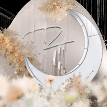 Wedding glowing moon light box Road lead wedding iron props stage scene decoration film ornaments