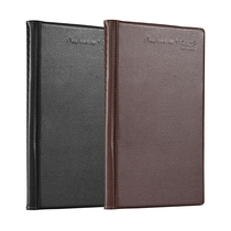 Qinxin A1557 portable business card book hard leather business card book storage business card folder large capacity 240 page business card thin black