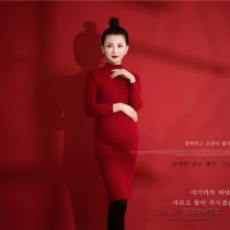 New Pregnant Woman Photos Clothing Autumn Winter Sweater Dress Sexy Writing True Photography Gown Movie Pregnancy Mommy Photos clothes