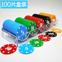 Chip currency Mahjong Texas Holdem Mahjong chip card Baccarat chess chip card Chess room special box