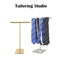 Custom suit exclusive display soft dress T-tie metal stand display stand