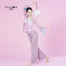 Lyu Songs Classical Dance Dress Woman Fluor in Chinese Dance Dance Suit Skill Set Training to wear a blouse cardioreography