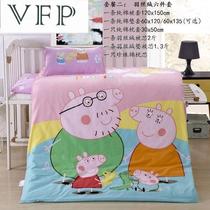Kindergarten quilt three-piece set containing cotton nap cotton quilt cotton quilt cotton six-piece set of childrens bedding Guanju