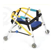 Childrens Walker Childrens foldable lower limb rehabilitation training auxiliary Walker with wheels for cerebral palsy
