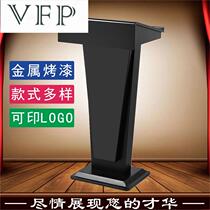Metal paint podium hotel etiquette reception desk classroom lecture table meeting lecture table reception desk reception desk