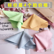 Soft suede solid color thickened glasses cloth wiping screen cloth Display lens cleaning cloth multi-piece cotton screen cloth