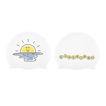 Korean reallygoods professional silicone swimming cap adult men and women sunshine smile waterproof cartoon
