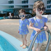 Girls swimsuit one-piece cute childrens new princess fashion baby swimsuit Long sleeve quick-drying childrens swimsuit