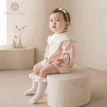 Kidsclara Korean Super foreign baby clothes early autumn jumpsuit long sleeve Super Cute Princess female children autumn clothes