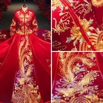 Skinny and Big Show clothes bride 2021 new wedding dress Chinese wedding dress wedding dragon and phoenix coat summer wedding dress women