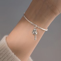 New 925 sterling silver good luck cat bracelet female ins light luxury niche design sense lucky bracelet girlfriends bracelet summer