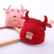 Baby hat autumn and winter 0-3-6-12 months male and female baby knitted hat cute super cute newborn hat New