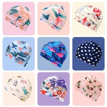 Swimming cap women waterproof non-hair special swimming cap elastic fabric small large ear protection swimming cap color