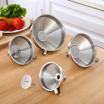304 stainless steel funnel wine leak kitchen household large and small diameter ring Australia mini oil pouring funnel with filter