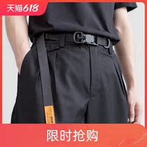 Magnetic buckle functional belt for men and women young people decorative belt tactical fast tooling ins trendy nylon belt
