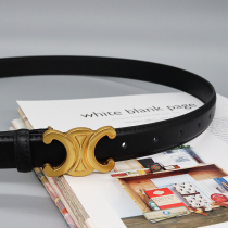 Belt womens genuine leather with jeans ins style all-match design sense trousers with black belt