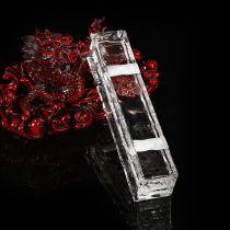 Glass brick transparent square partition wall hot melt perforated crystal brick toilet background wall light transmission frosted color brick