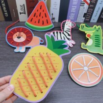 Children Monteshi Early Education Educational Toys Wooden Animal Penetrating Game 1-3-6 Years Old Baby Kindergarten