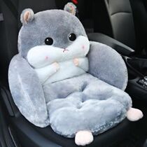 Car Seat Cushion Winter Car Heated Plush Fart Cushion Backrest Cartoon Cute Seat Cushion Ladies Winter Seat Cushion