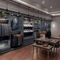 High-end mens suit display cabinet Wedding shop Dress hall suit cabinet High-end shop clothing display cabinet Leather shoes lattice cabinet