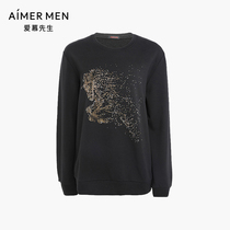 Mr. Aimu 19AW Limited Creative T Series Round Neck Long Sleeve Top NS81D081