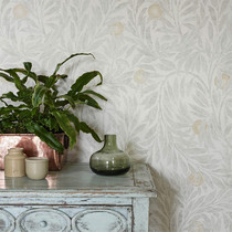 Spot imported paper English dark flower wallpaper orange tree 216404 bedroom living room TV background wallpaper