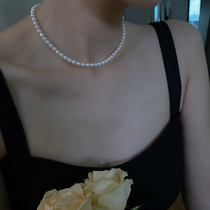 Sugar fonder high-end quality * natural round Bright Pearl 14K gold Gold Classic necklace light luxury choker female