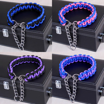Dog rope collar golden hair collar dog dog P chain pet collar medium dog large dog dog chain walking dog collar